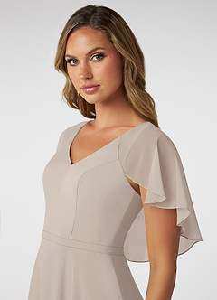 Azazie Jamie Bridesmaid Dresses Frost A-Line Chiffon Dress image6
