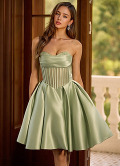 Charmelle Verde Minivestido image3