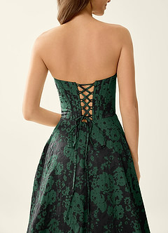 Leilani Emerald Black Corset Lace Up Back Beading Prom Dress image7