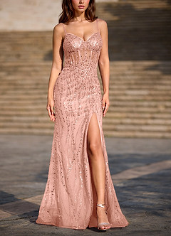 Dazzle Dusty Pink Sjöjungfrubalklänning image4