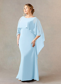 Azazie Dion Klänningar till brudens mor Klänning Tubklänning i Stretch crepe Scoop Himmelsblå image10