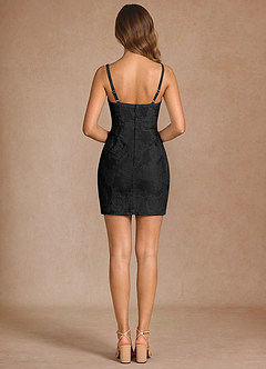 Odette Black Mini Dress image2
