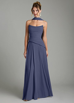 Azazie Gabriela Brautjungfernkleider Eine Linie Korsett Chiffon Kleid Sturm image1