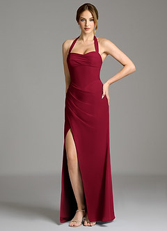 Azazie Serenity Bridesmaid Dresses Burgundy Mermaid Sweetheart Neckline Chiffon Dress image7
