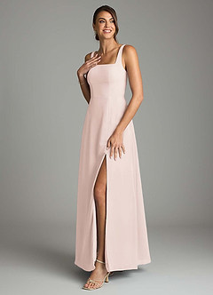 Azazie Debra Bridesmaid Dresses Rose Petal A-Line with Pockets Chiffon Convertible Dress image5