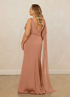 Christian Siriano Bridal for Azazie 1011 Kleider zum Anprobieren zu Hause Meerjungfrau-Linie Schleifen Stretch-Satin Kleid Bronzer image12