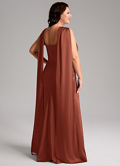 Azazie Kinsley Bridesmaid Dresses Auburn Mermaid Side Slit Stretch Satin Dress image9