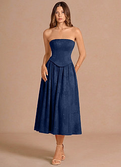 Robe Midi Marine Isaura image4
