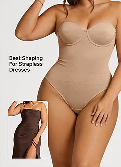 front X-förmiger Shapewear-Body mit Bauchkontrolle (abnehmbare Träger)