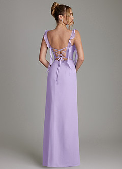 Azazie Jessamine Bridesmaid Dresses Lilac Mermaid Corset Chiffon Dress image8
