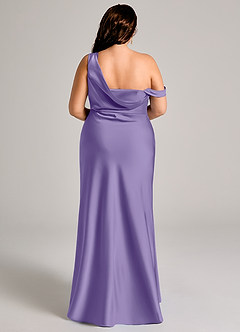 Azazie Madelyn Bridesmaid Dresses Tahiti Mermaid One Shoulder Stretch Satin Convertible Dress image15