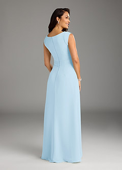 Azazie Bettina Mother of the Bride Dresses Sky Blue A-Line Lace Chiffon Dress image5