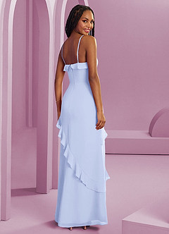 Barbie ♥ Azazie Bridesmaid Dresses Lavender Sheath Chiffon Dress image8