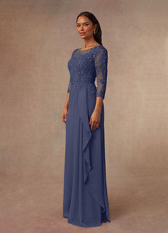 Azazie Calanthe Mother of the Bride Dresses Stormy A-Line Scoop Chiffon Dress image2