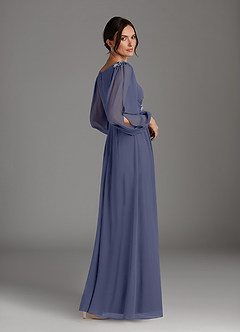Azazie Gypsy Abiti per la Madre della Sposa Abito A-Line in Chiffon con Scollo a V e Paillettes Stormy image2