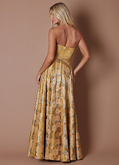 Robe Longue Or Ocre Nella image2