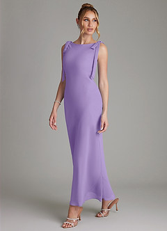 Azazie Luddie Bridesmaid Dresses Tahiti Mermaid Bow Chiffon Dress image1