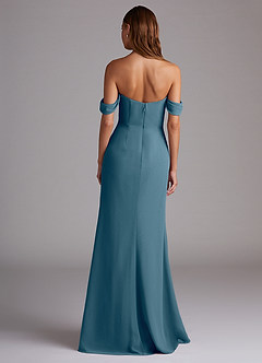 Azazie Saige Bridesmaid Dresses Bermuda A-Line Off the Shoulder Chiffon Convertible Dress image7