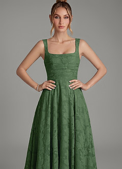 Azazie Azaria Brautjungfernkleider A-Linie Korsett Blumen-Burnout Kleid Eukalyptus image6