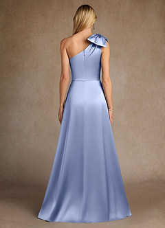 Azazie Easton Mère de la mariée Robes Robe Trapèze en Satin extensible Une épaule Eis image3