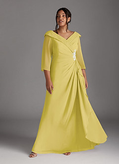 Azazie Jaycee Abiti per la Madre della Sposa Abito A-Line in Chiffon Canarino image9