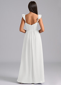 Azazie Denisse Suknie dla druhen Linia A Marszczony Szyfon Do ziemi Sukienka image2