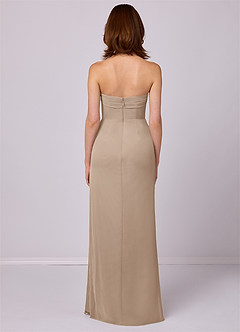 Barbie ♥ Azazie Bridesmaid Dresses Taupe Sheath Strapless Chiffon Convertible Dress image5