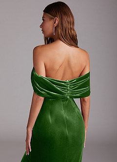 Azazie Shay Bridesmaid Dresses Ivy Sheath Off the Shoulder Velvet Convertible Dress image3