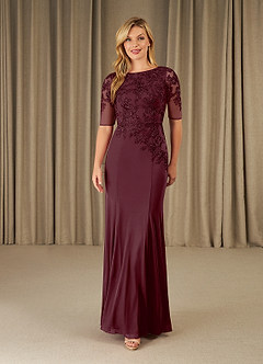 Azazie Ivanna vestidos de madre de la novia Vestido de Cabernet de Encaje de Sirena image1