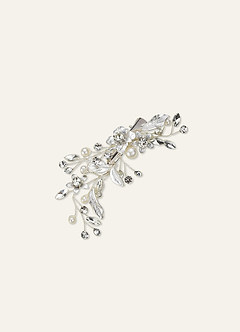 front Pearl Floral Hair Clip & Earring Set