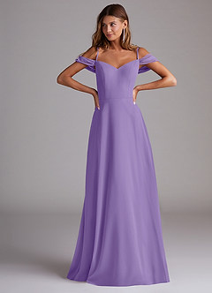 Azazie Marley Bridesmaid Dresses Tahiti A-Line Off the Shoulder Chiffon Convertible Dress image4