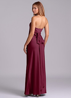 Azazie Ailanie Brudtärnklänningar Klä av Tubklänning i Stretch Satin Axelbandslös Mullbär image2