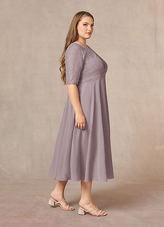 Azazie Dorothea Mother of the Bride Dresses Dusk A-Line Scoop lace Chiffon Dress image7