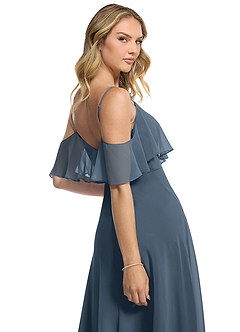 Azazie Jean Bridesmaid Dresses Neptune A-Line Chiffon Convertible Dress image7