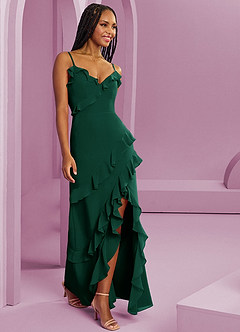 Barbie ♥ Azazie Final Sale Cabernet Sheath Chiffon Dress image4