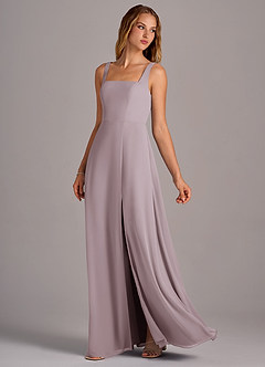 Azazie Debra Bridesmaid Dresses Dusk A-Line with Pockets Chiffon Convertible Dress image2