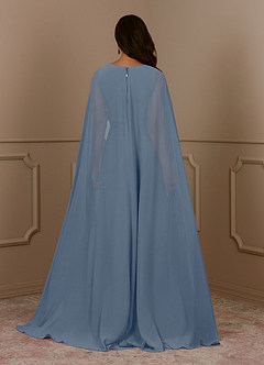 Azazie Isa Mother of the Bride Dresses Twilight A-Line V-Neck Pleated Chiffon Dress image4