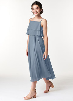 Azazie Ensley Junior Twilight A-Line Pleated Chiffon Dress image3