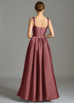 Azazie Verina Brautjungfernkleider A-Linie Plissee Stretch-Satin Kleid Amethyst image6