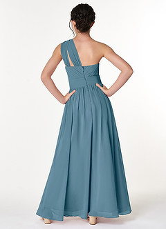 Azazie Molly Junior Bermuda A-Line Pleated Chiffon Dress image2