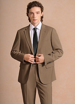 front James Truffle Structured Stretch Suit Jacket