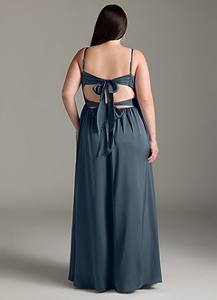 Azazie Zeya Brautjungfernkleider A-Linie Plissee Stretch-Satin Kleid Zwielichtviolett image10
