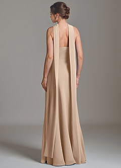 Azazie Ilana Bridesmaid Dresses Taupe A-Line Strapless Chiffon Dress image2