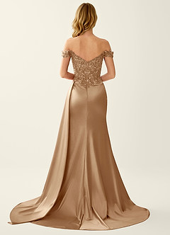Nerine Champagne Corset Mermaid Prom Dress image2