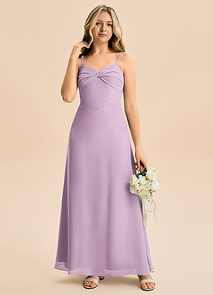 Azazie Jordyn Junior Wisteria A-Line Sweetheart Neckline Chiffon Dress image5