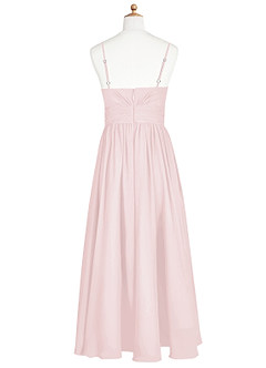 Azazie Catalina Vestido de Rosa Rubor de Gasa/ Chiffon de Acampanado con Volante image7