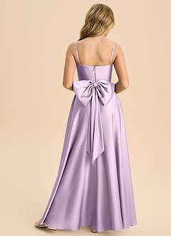 Azazie Bear Junior Frosted Lilac A-Line Sweetheart Neckline Stretch Satin Dress image2