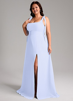 Azazie Debra Bridesmaid Dresses Lavender A-Line with Pockets Chiffon Convertible Dress image11