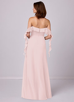 Barbie ♥ Azazie Jurken voor bruidsmeisjes Converteerbaar Jurk van Chiffon met A-Lijn Off the Shoulder Blozend Roze image6
