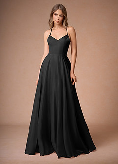 Faustin Black Open Back Gown image3